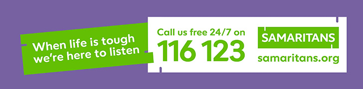 Call 116 123 to speak to a Samaritan