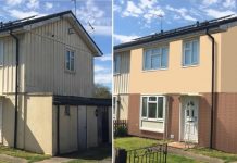 Council houses get external wall insulation