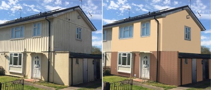 Council houses get external wall insulation