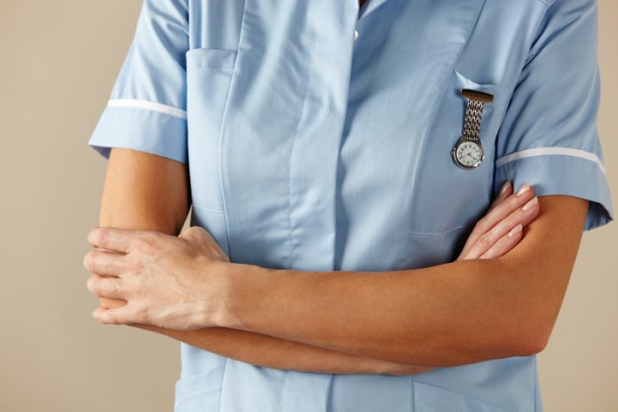 STPs for NHS nurse arms folded