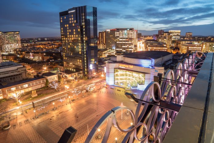 Greater Birmingham, city centre from library