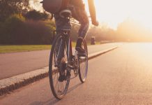 EU cycling economy cyclist sunset