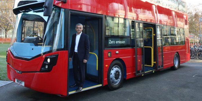 Sadiq Khan transport for London business plan bus