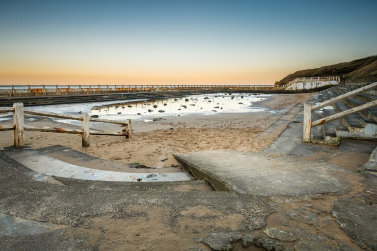 derelict lido British coast Tynemouth