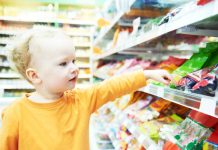 obesity in children sweets in shop