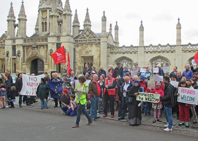 syrian refugee resettlement demonstration