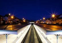 East Sussex County Council budget train station night