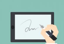 electronic signature cartoon