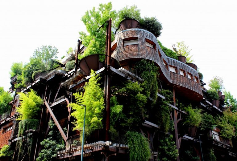 climate protection tree covered building Turin