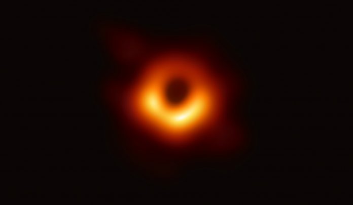 black hole image seen, supermassive black hole