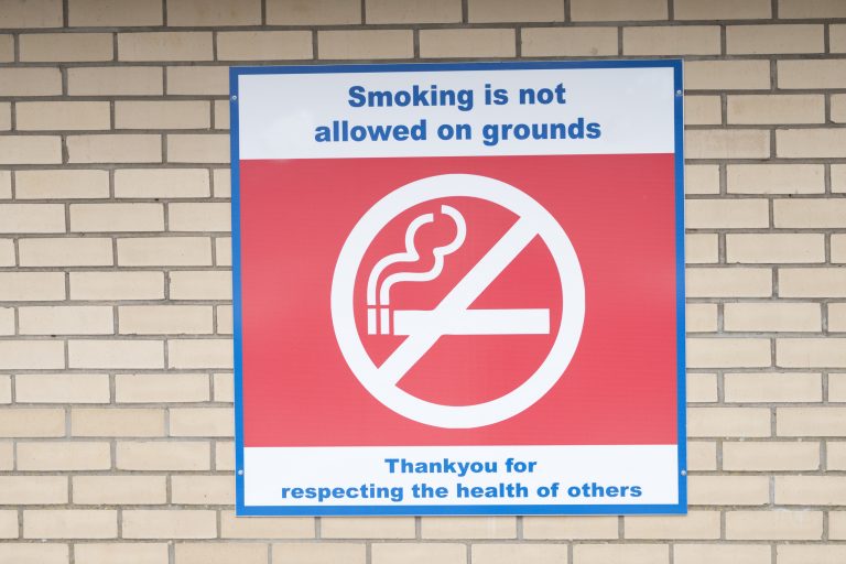 prohibit smoking, smoke-free, hospital grounds, NHS Trusts, PHE