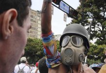 venezuela violent response, anti-government protest