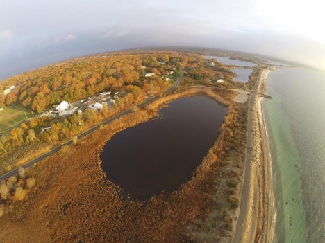 Trunk River Estuary in Woods Hole, Massachusetts, a marine wetland ecosystem. Credit - Sandra Brosnahan, Woods Hole Coastal and Marine Science Center