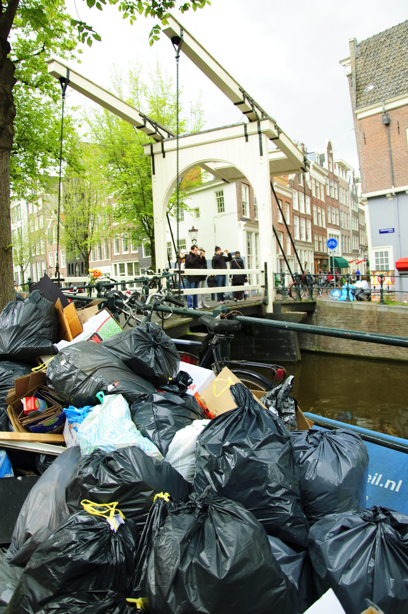 waste in the city of Amsterdam, Europe