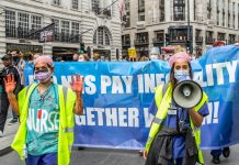 NHS pay equality protest strike