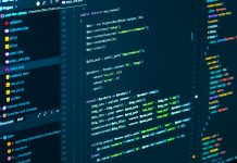 software coding on a computer screen, open-source software