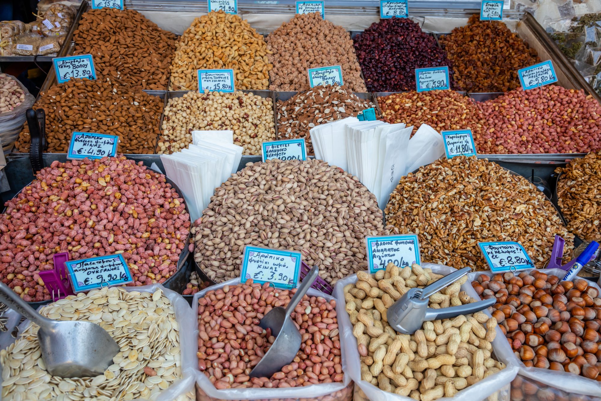 Nuts for sale on market
