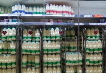 Milk for sale in supermarket