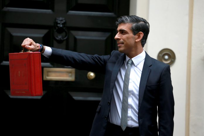 Rishi Sunak, former Chancellor of the Exchequer, standing outside No. 10 Downing Street