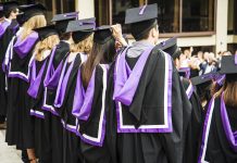 graduating students in the UK