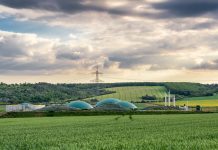 Fields with biomethane plant