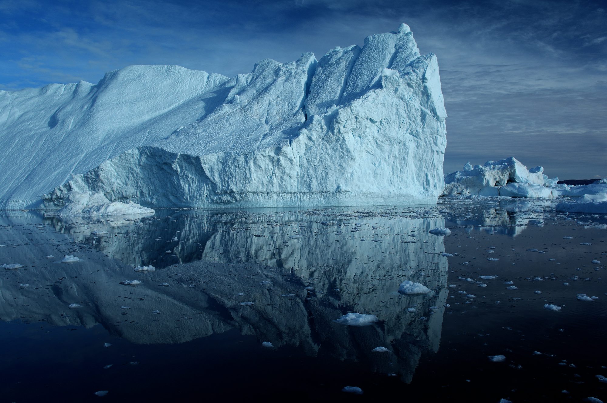 Drifting icebergs in the bay of Ilulissat, Greenland