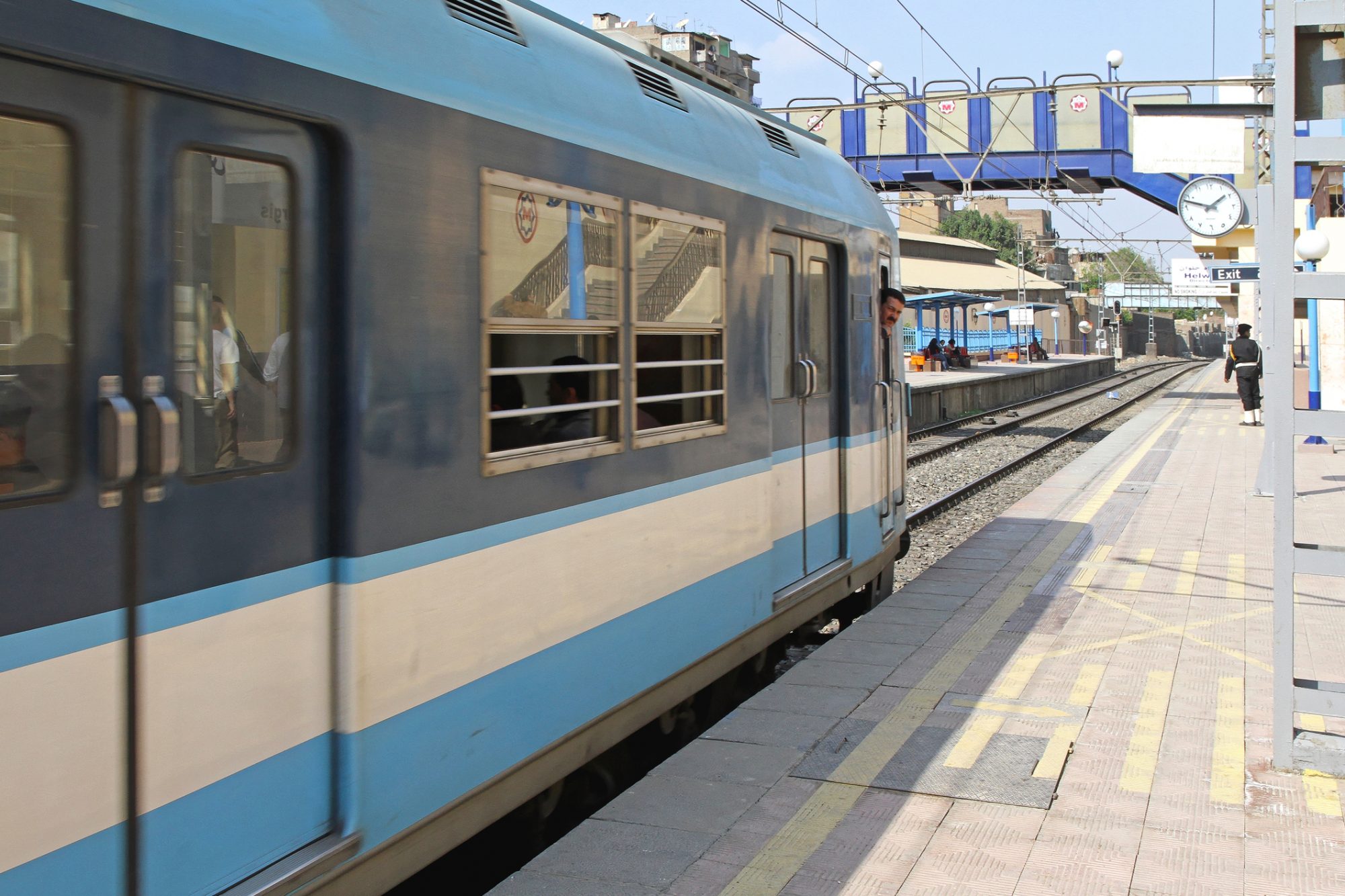 metro train transport in Cairo, Egypt.