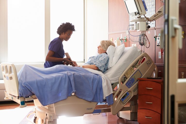 healthcare patient with a nurse