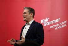 Keir Starmer against red background reading 'KEIR STARMER ANOTHER FUTURE IS POSSIBLE'