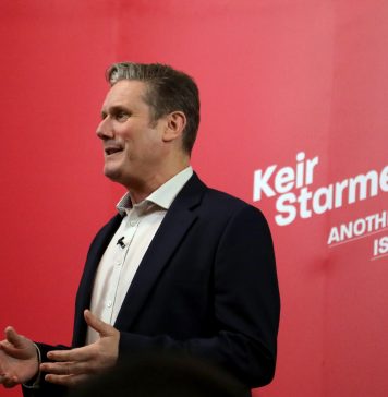 Keir Starmer against red background reading 'KEIR STARMER ANOTHER FUTURE IS POSSIBLE'