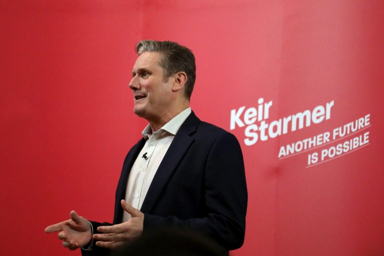 Keir Starmer against red background reading 'KEIR STARMER ANOTHER FUTURE IS POSSIBLE'