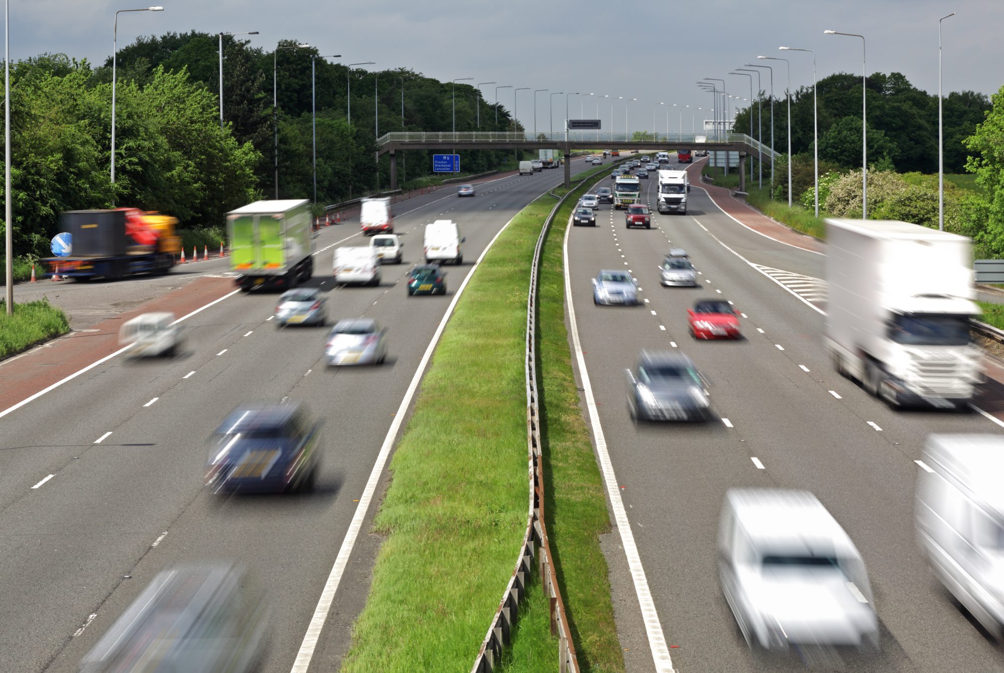 Heavy traffic on M6