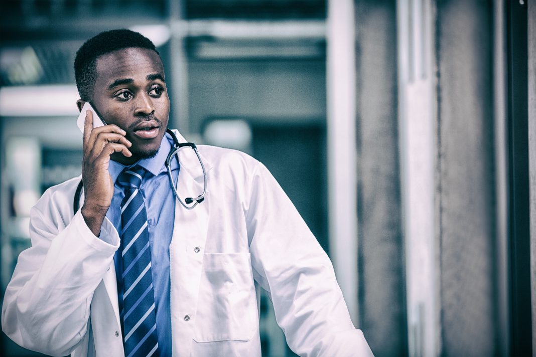 physician on the phone