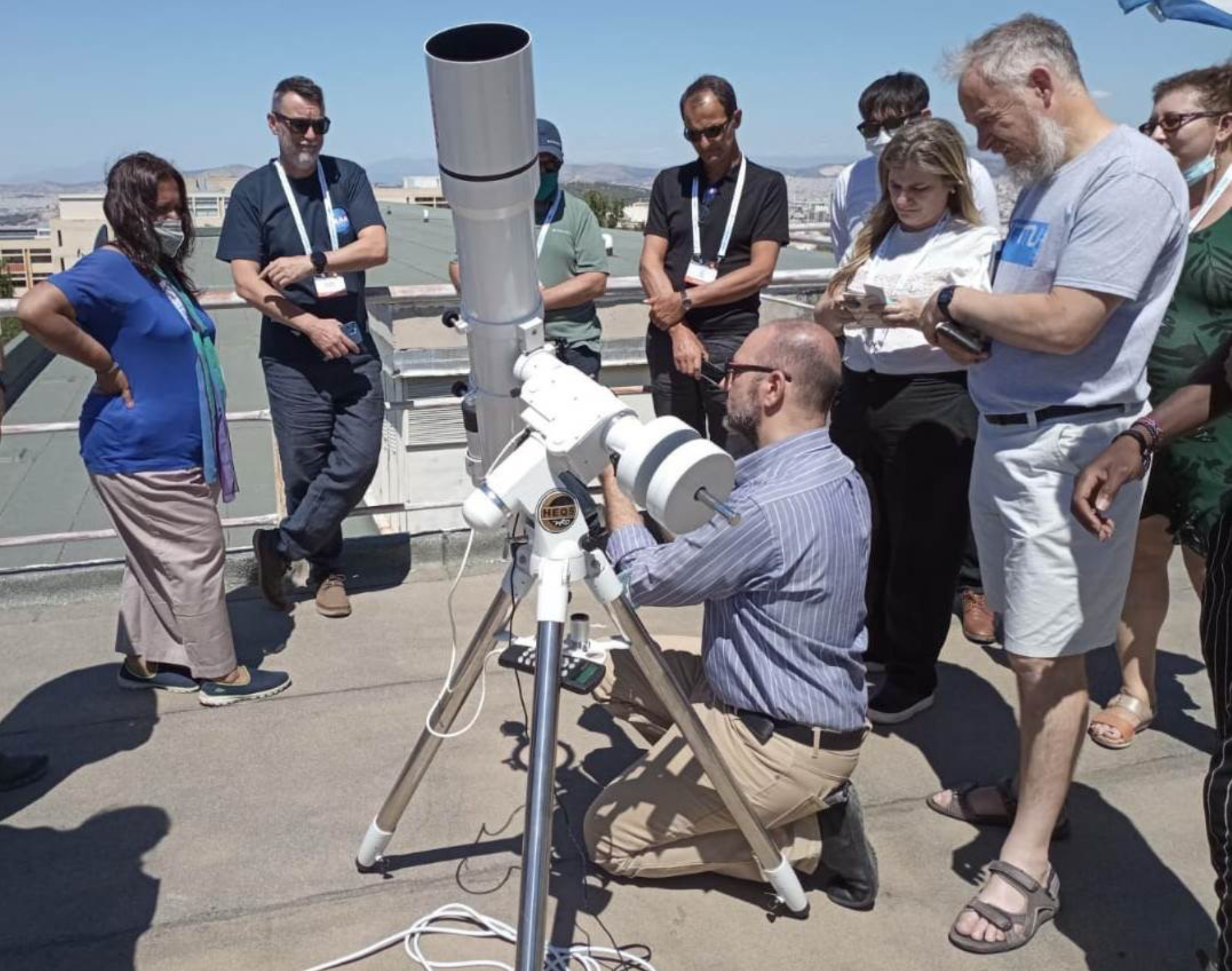 Participants at COSPAR Panel on Education workshop 2022 visit the Athens Observatory.