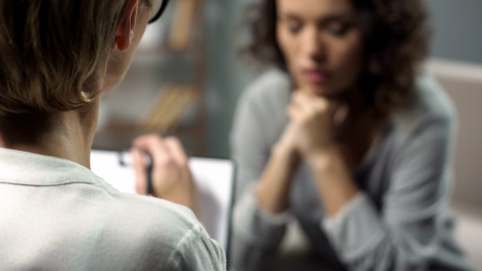 woman talking to lady psychologist