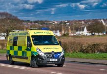 ambulance on UK road