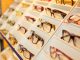 Eyeglasses, shades and sunglasses in optometrist shop