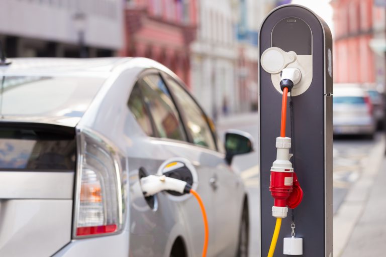 Electric car charging port