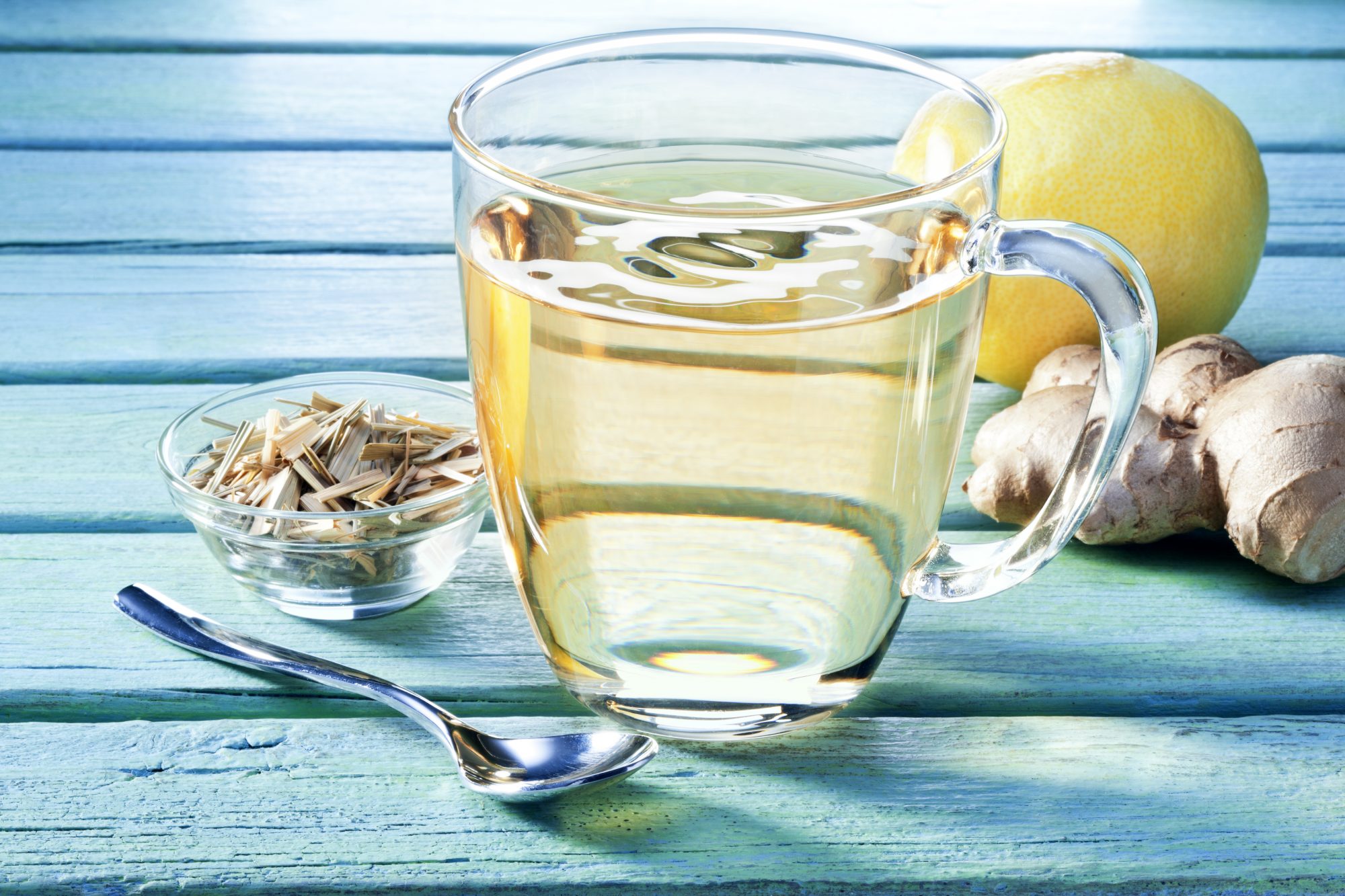 Lemon and ginger tea