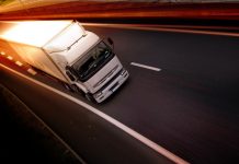 Truck on motorway