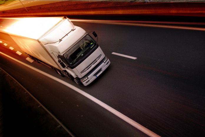 Truck on motorway