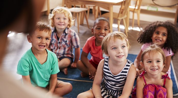 children learning in a classroom