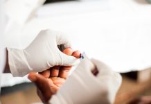 bleeding finger after puncture for free hiv test, intimate partner violence
