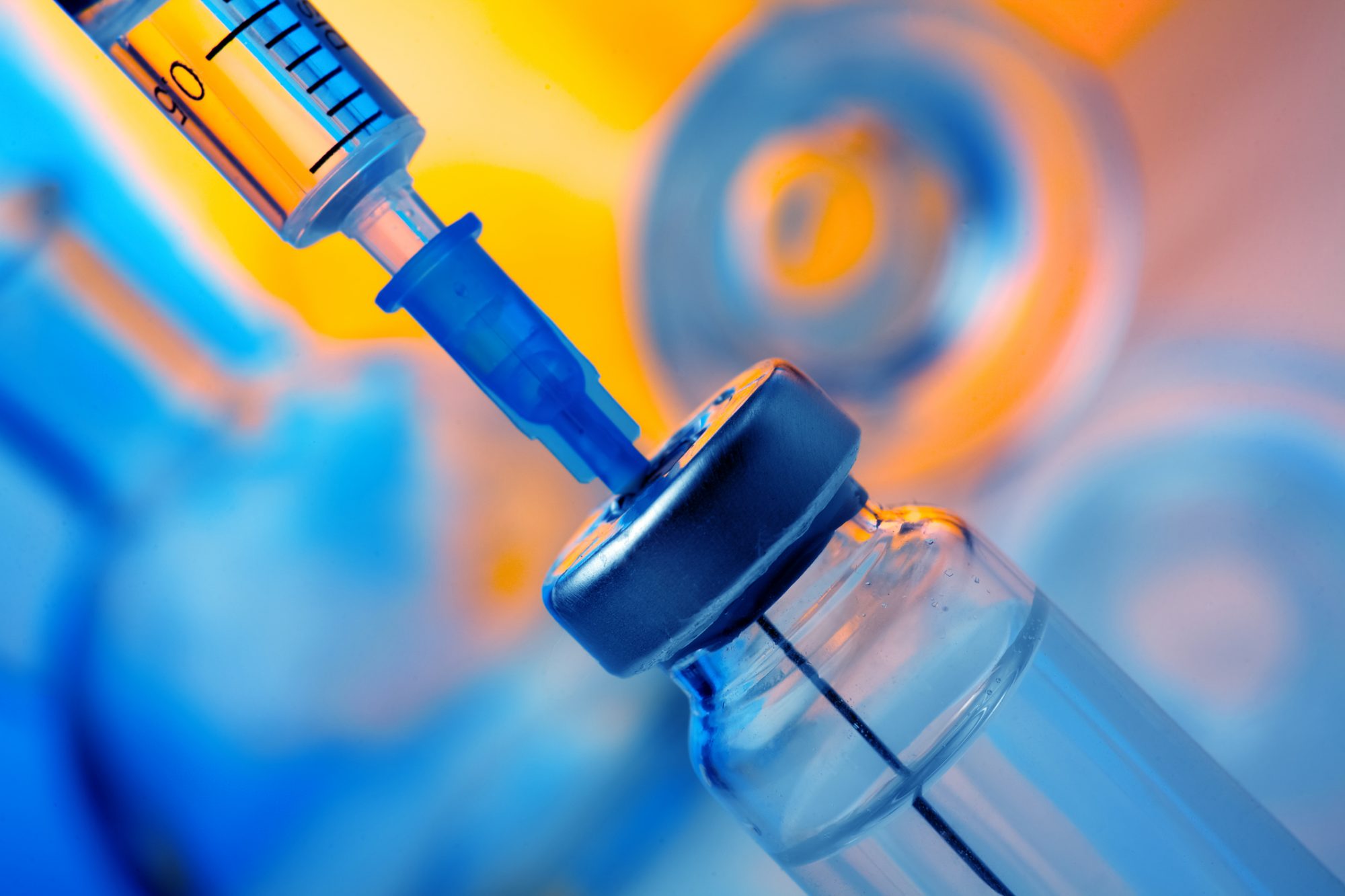 Vaccine vial dose flu shot drug needle syringe