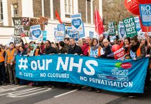 Save Our NHS protest demonstration - London.