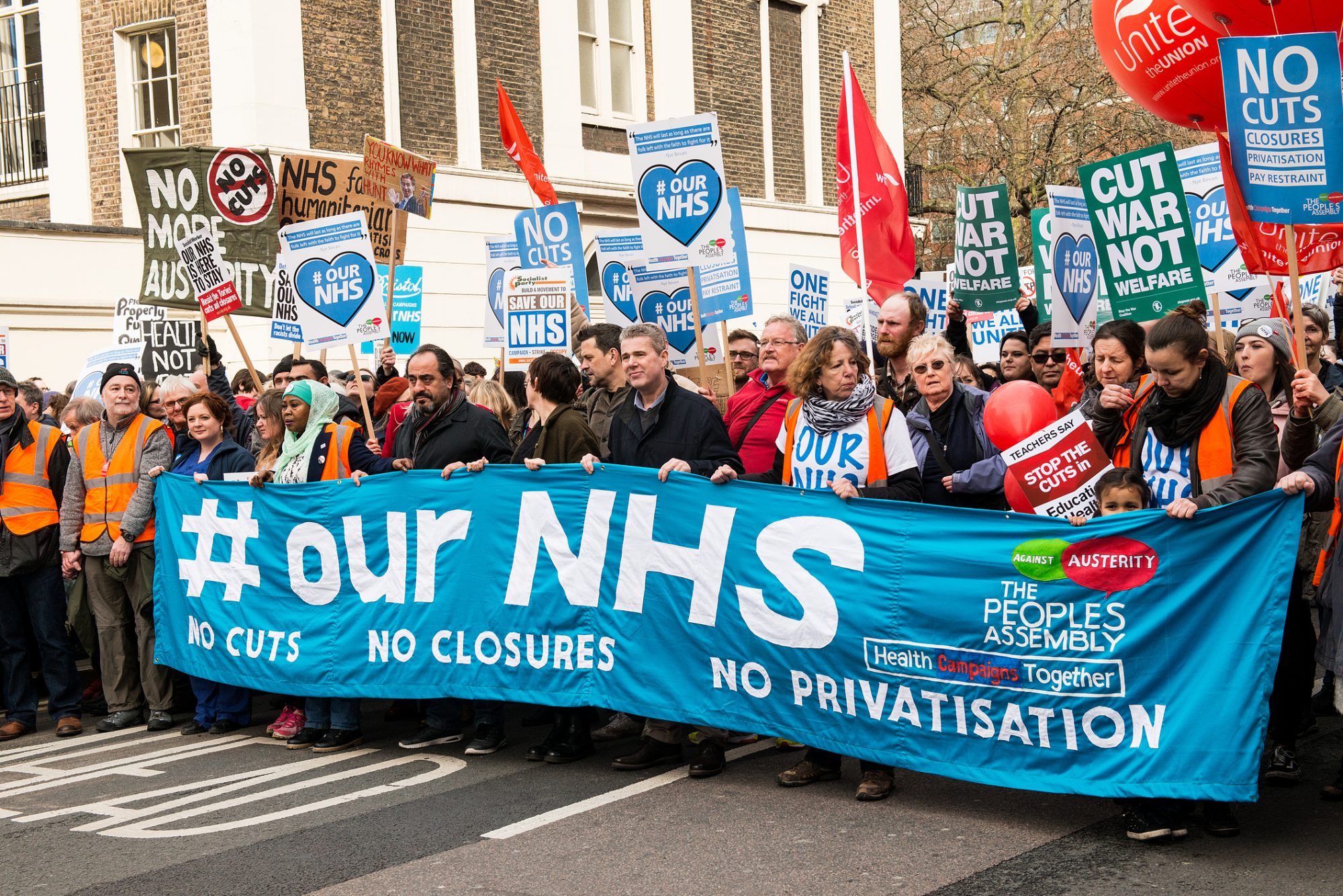 Save Our NHS protest demonstration - London.