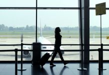 Travel woman in airport