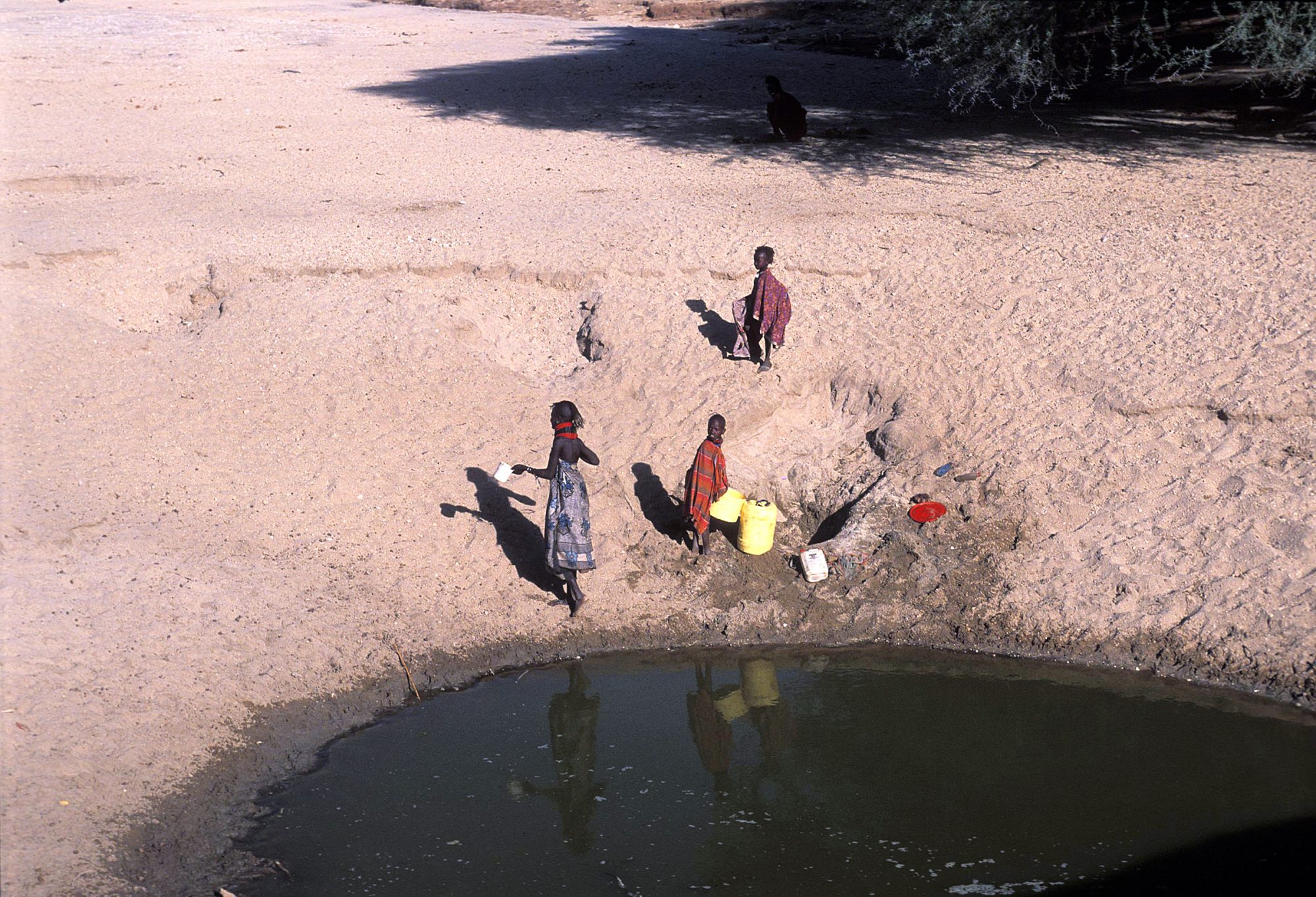 Turkana women at water source