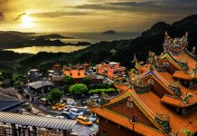 sunset in JiuFen, Taiwan