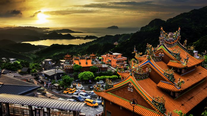 sunset in JiuFen, Taiwan